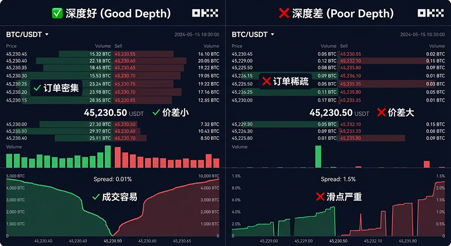 BTC/USDT OKX Depth Chart
