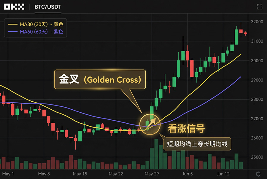 Moving Average Golden Cross Diagram