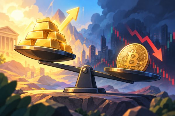 What Does Gold Rising While Bitcoin Stays Flat Tell Us? Risk-Off or Risk-On?