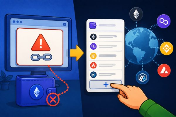 Connection prompt says chain not supported: Do you need to add the network manually?