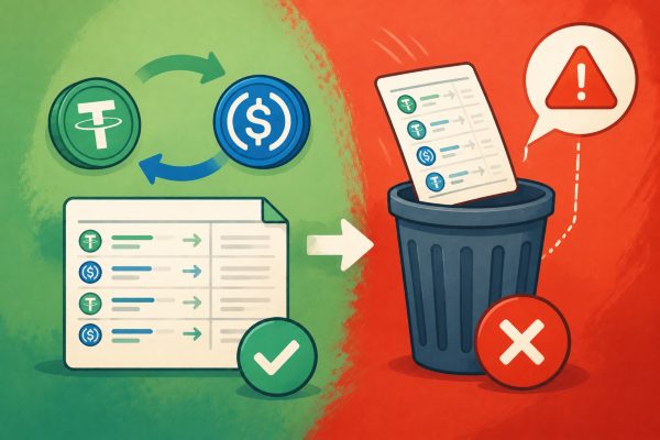 Stablecoin Swaps Also Create Records: Why You Can't Just Delete Them