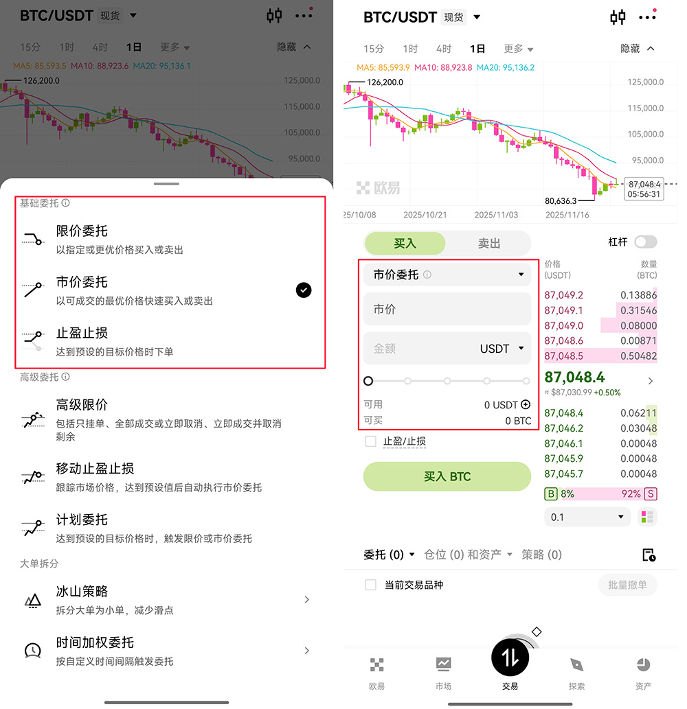 OKX Market Order